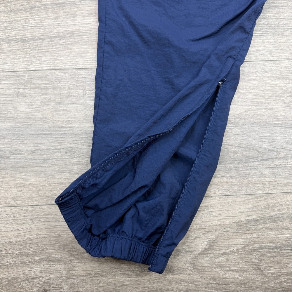 Nike Track Pants Mens Medium Blue Baggy Woven Windbreaker Ankle Zip Swoosh Y2K - Picture 14 of 14